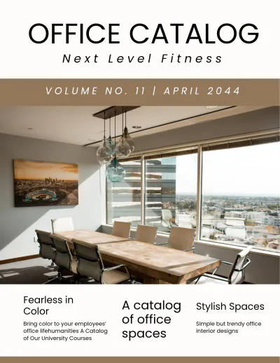 Free Simple Office Catalog Template to Edit Online