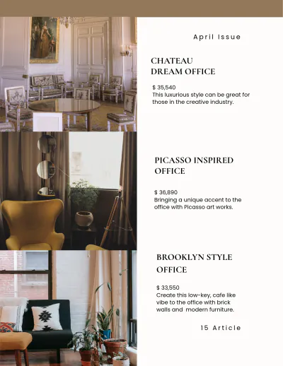 Free Simple Office Catalog Template to Edit Online