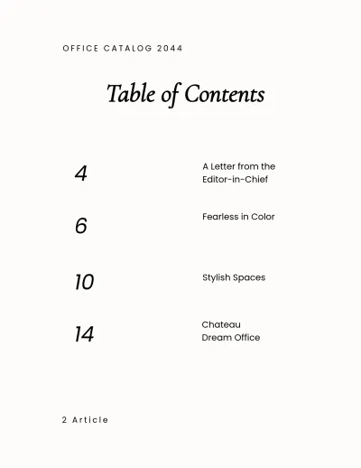 Free Simple Office Catalog Template to Edit Online