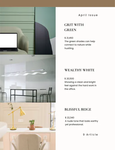Free Simple Office Catalog Template to Edit Online
