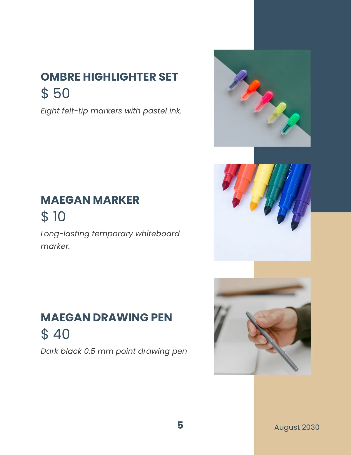 Free Office Supplies Catalog Template to Edit Online