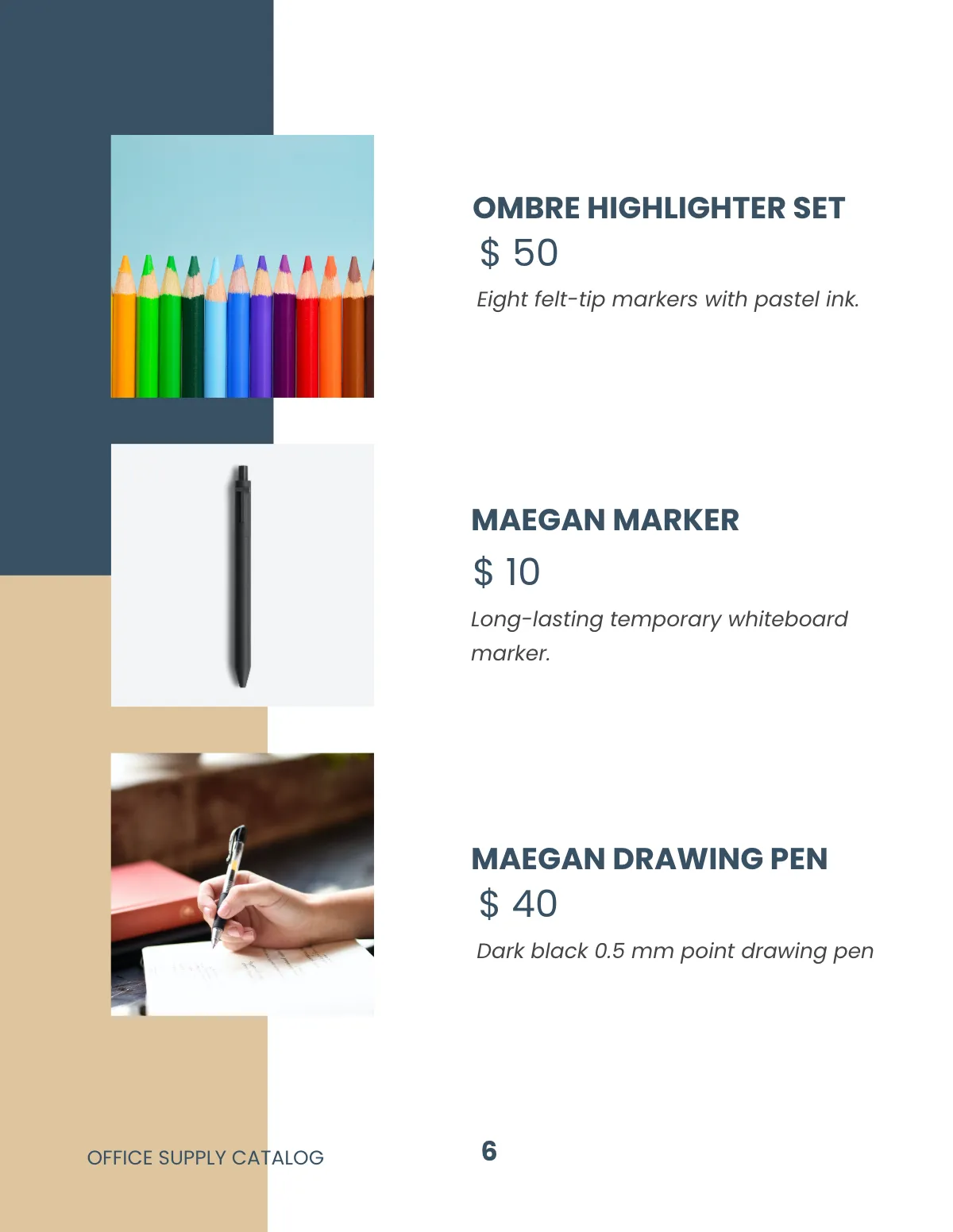 Free Office Supplies Catalog Template to Edit Online