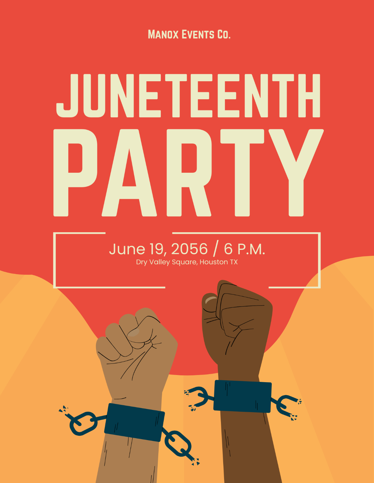 Juneteenth Party Flyer Template - Edit Online & Download