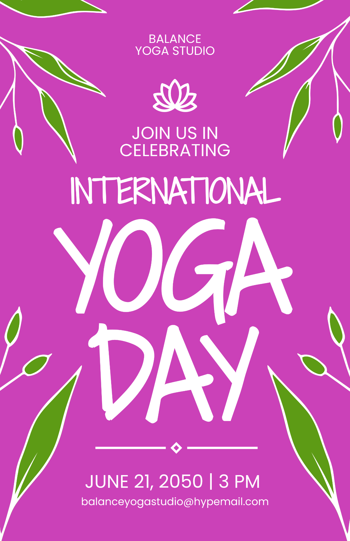 International Yoga Day Advertising Poster Template