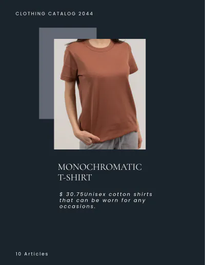 Free Simple Clothing Catalog Template to Edit Online