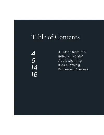 Free Simple Clothing Catalog Template to Edit Online