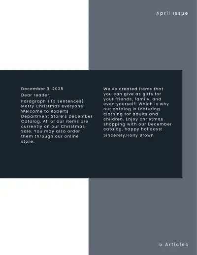 Free Simple Clothing Catalog Template to Edit Online