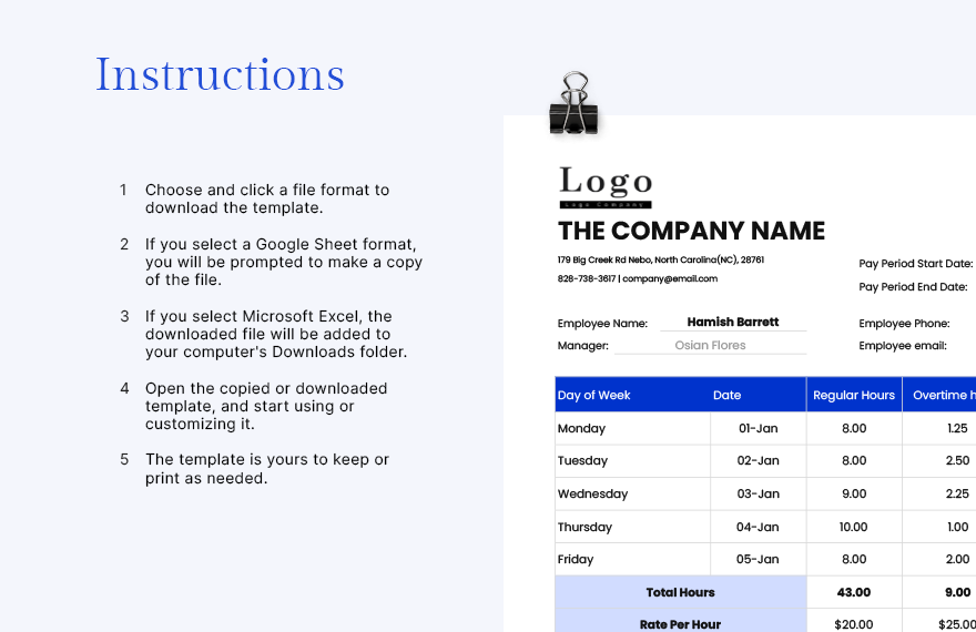 HR Timesheet Template Download in Word, Google Docs, Excel, PDF
