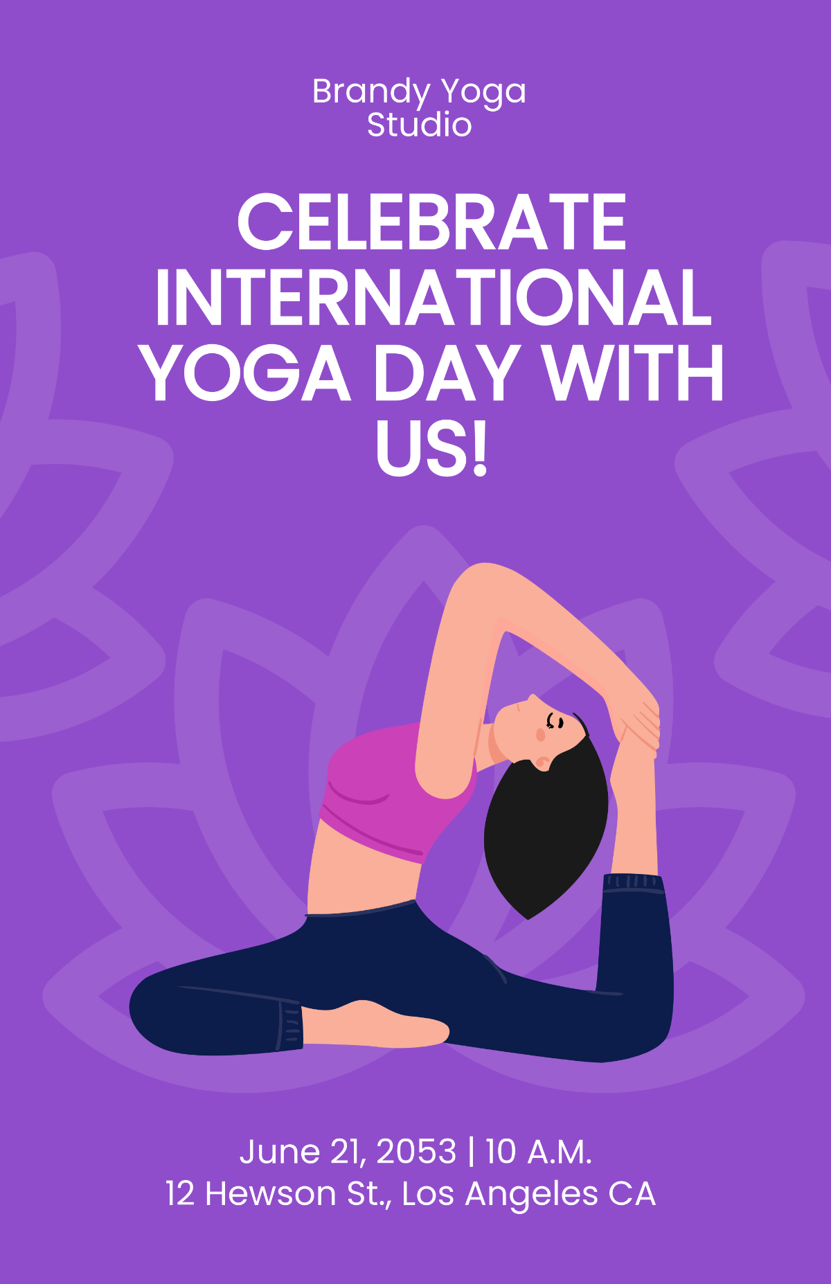 International Yoga Day Celebration Poster Template