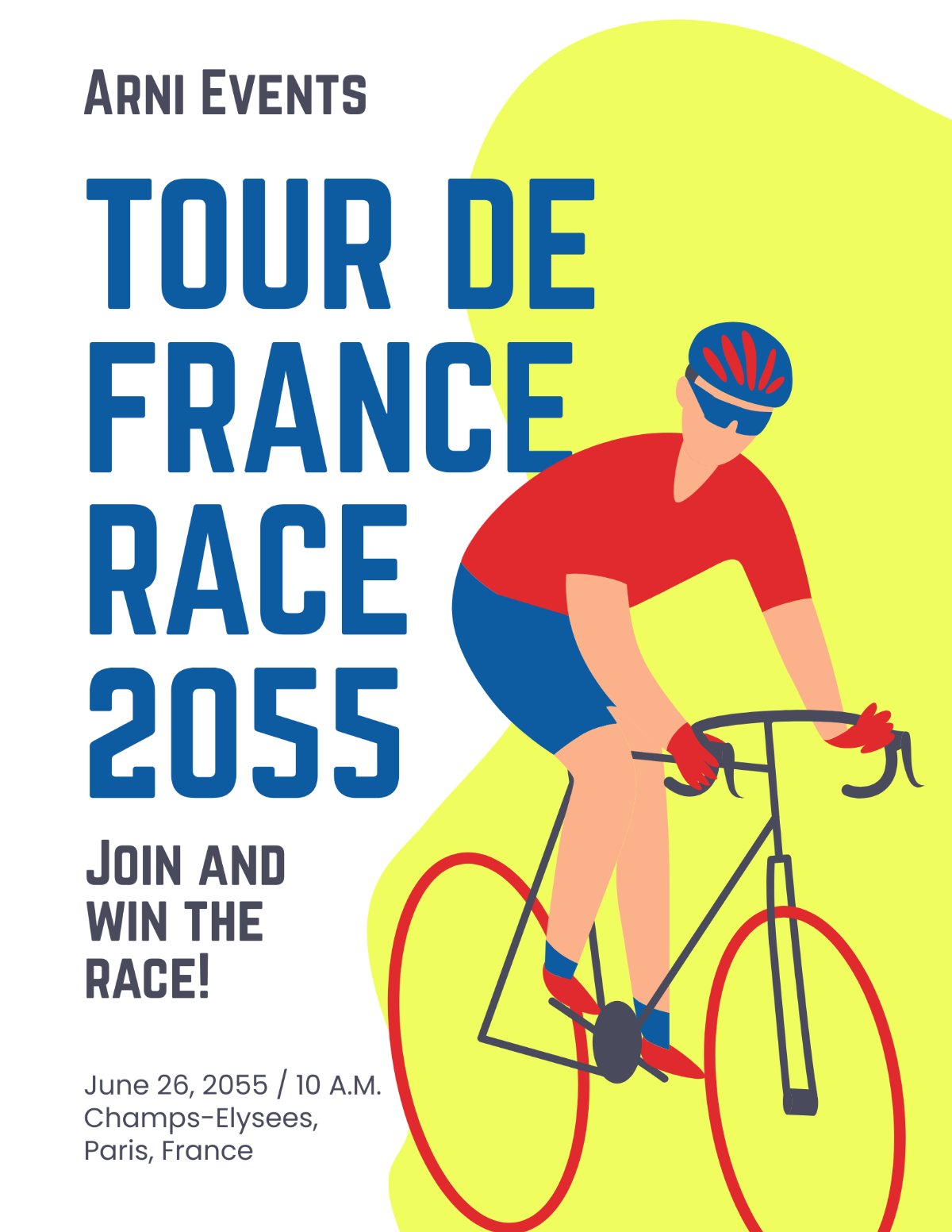 Tour De France Race Flyer Template