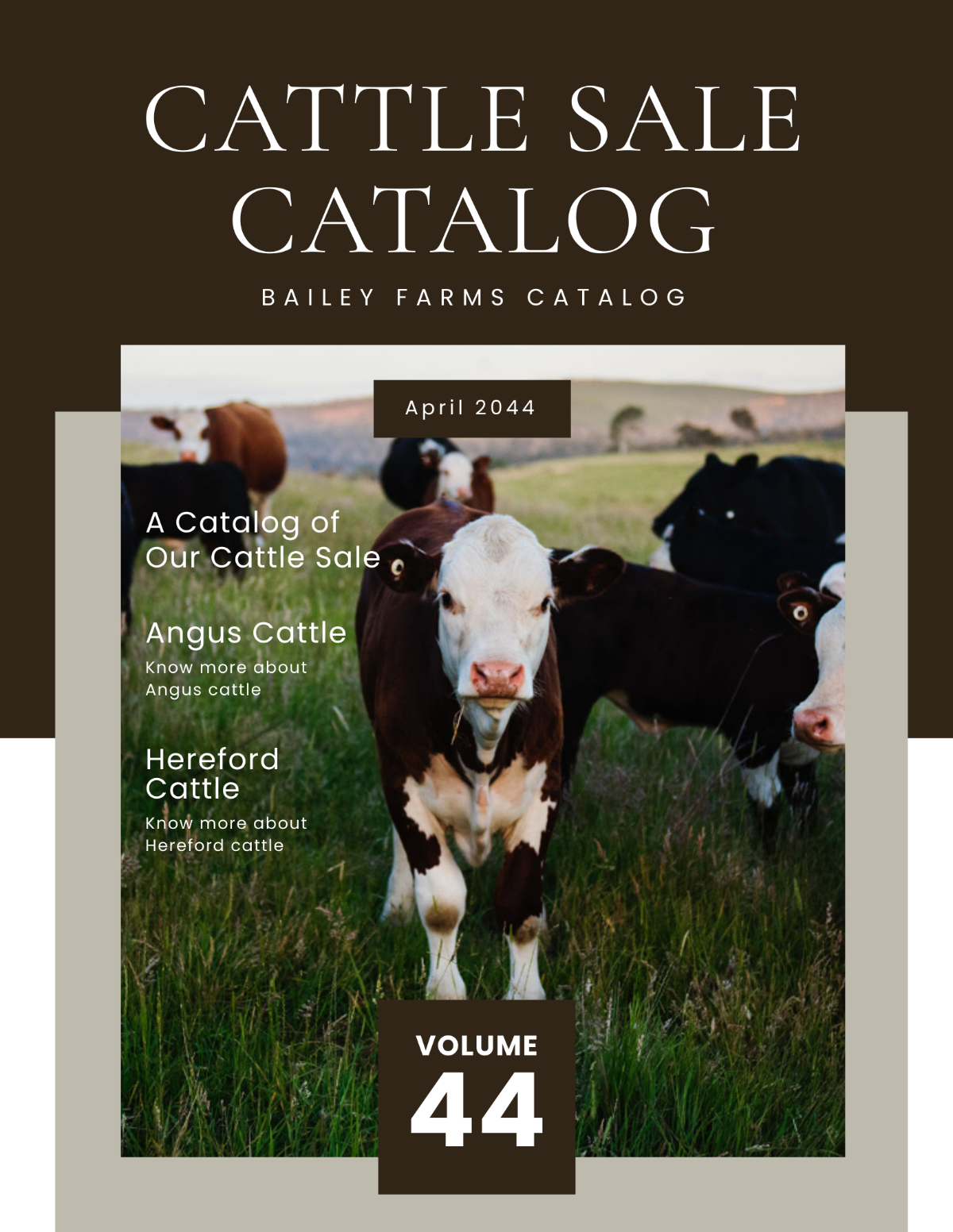 Cattle Sale Catalog