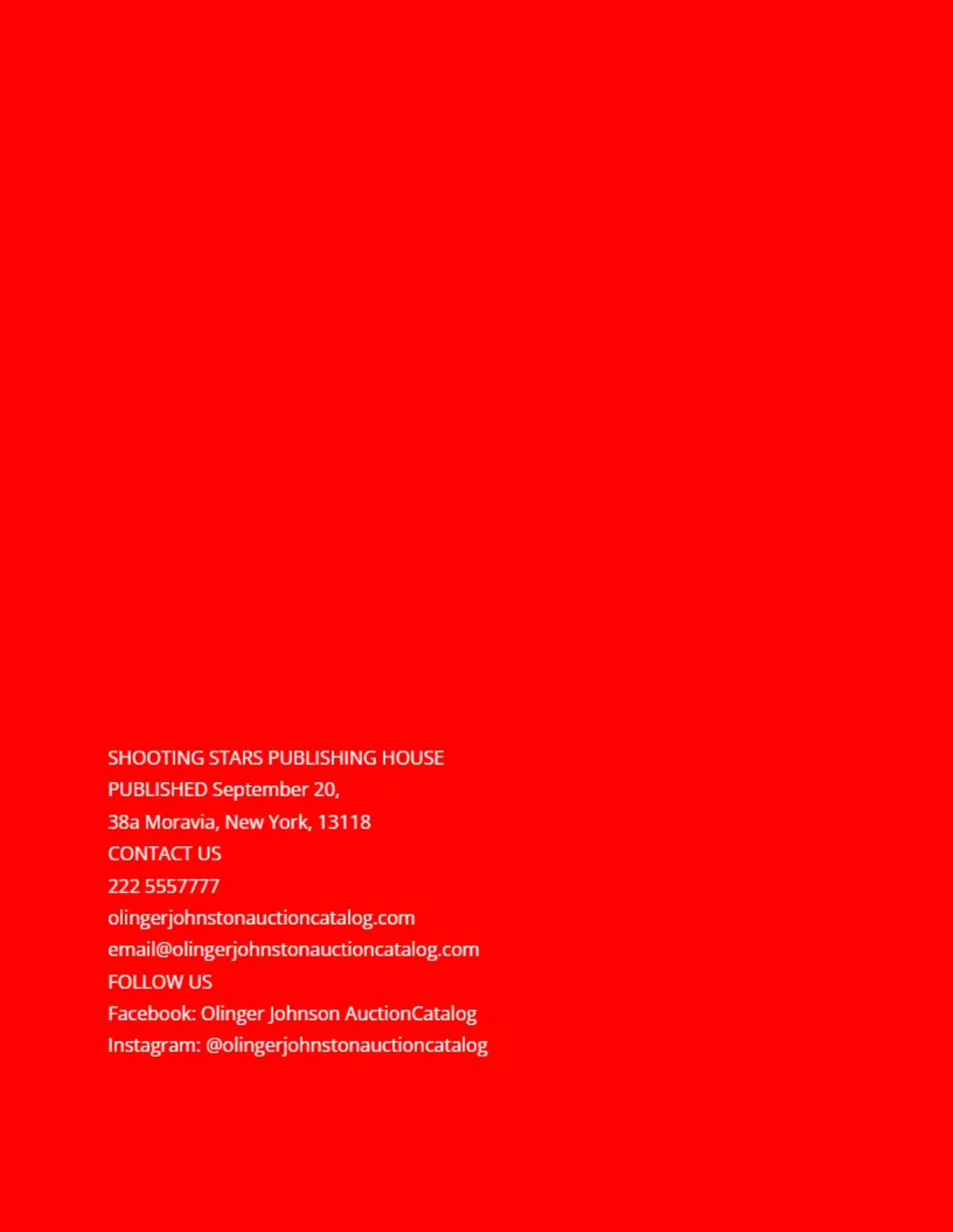 Free Simple Auction Catalog Template to Edit Online