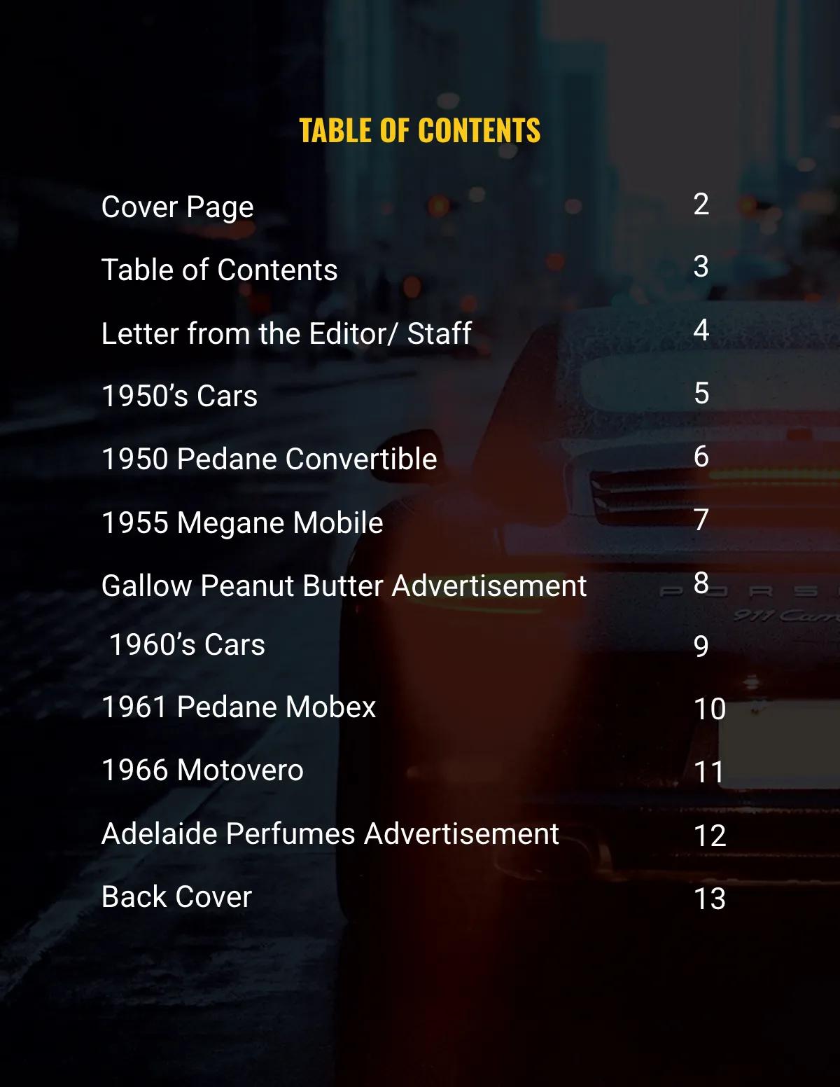 Free Car Auction Catalog Template to Edit Online