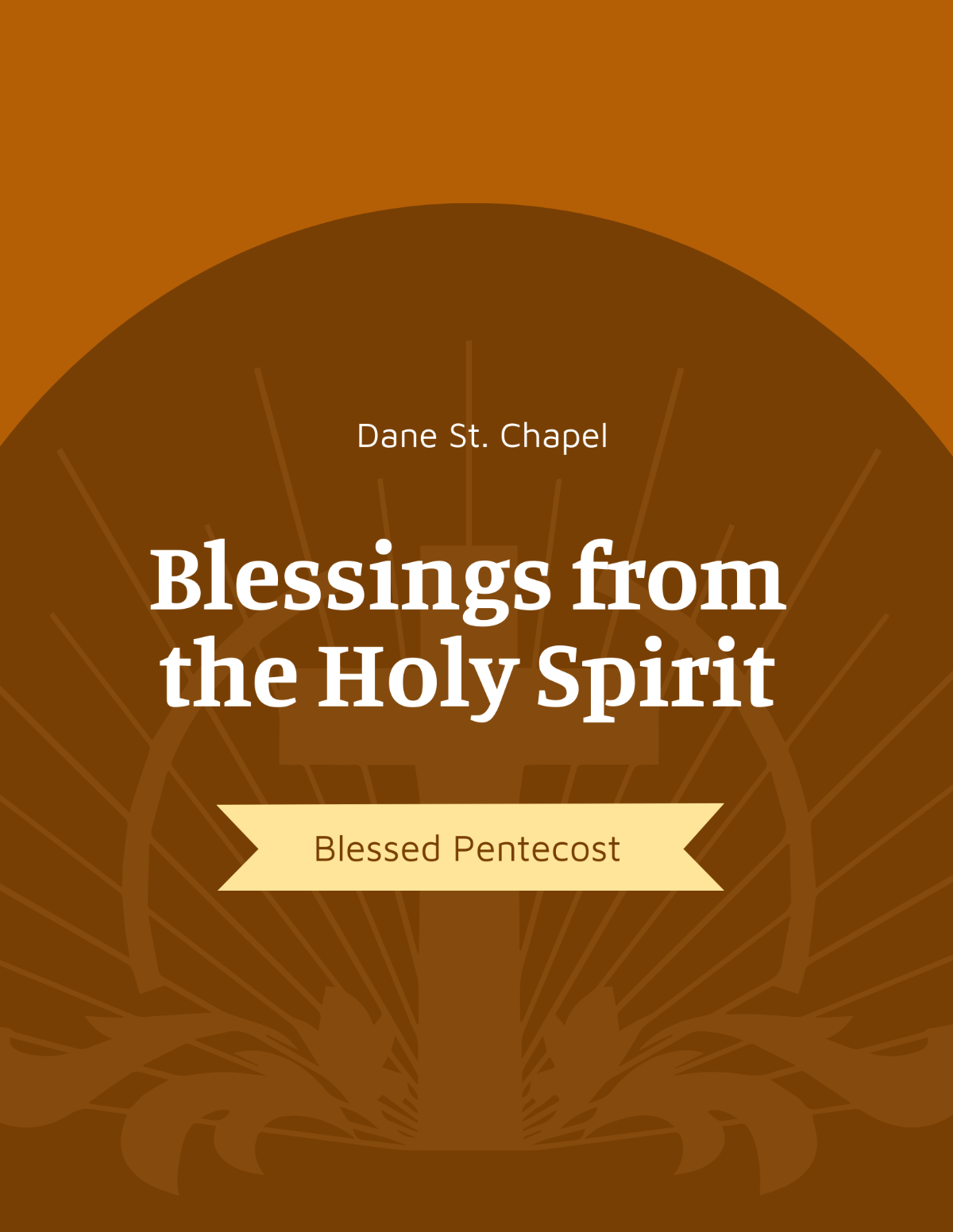 Pentecost Sunday Church Flyer