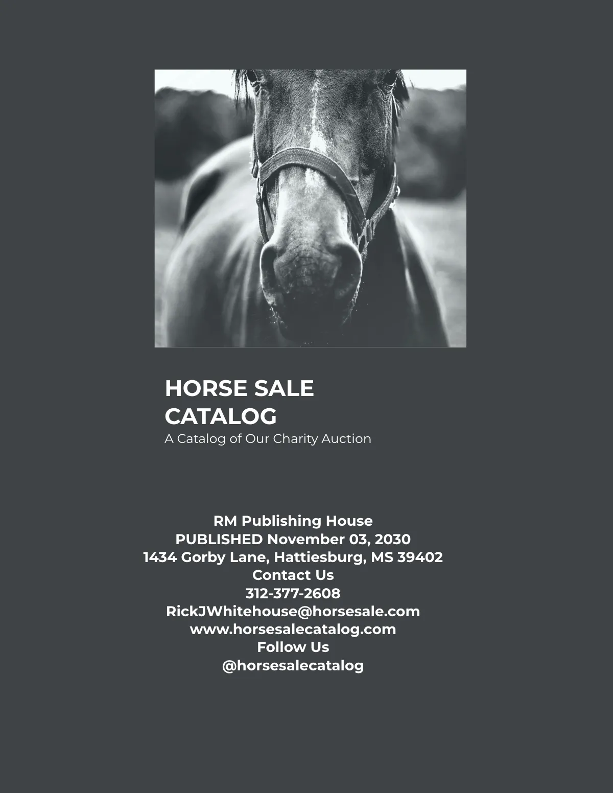 Free Horse Sale Catalog Template to Edit Online