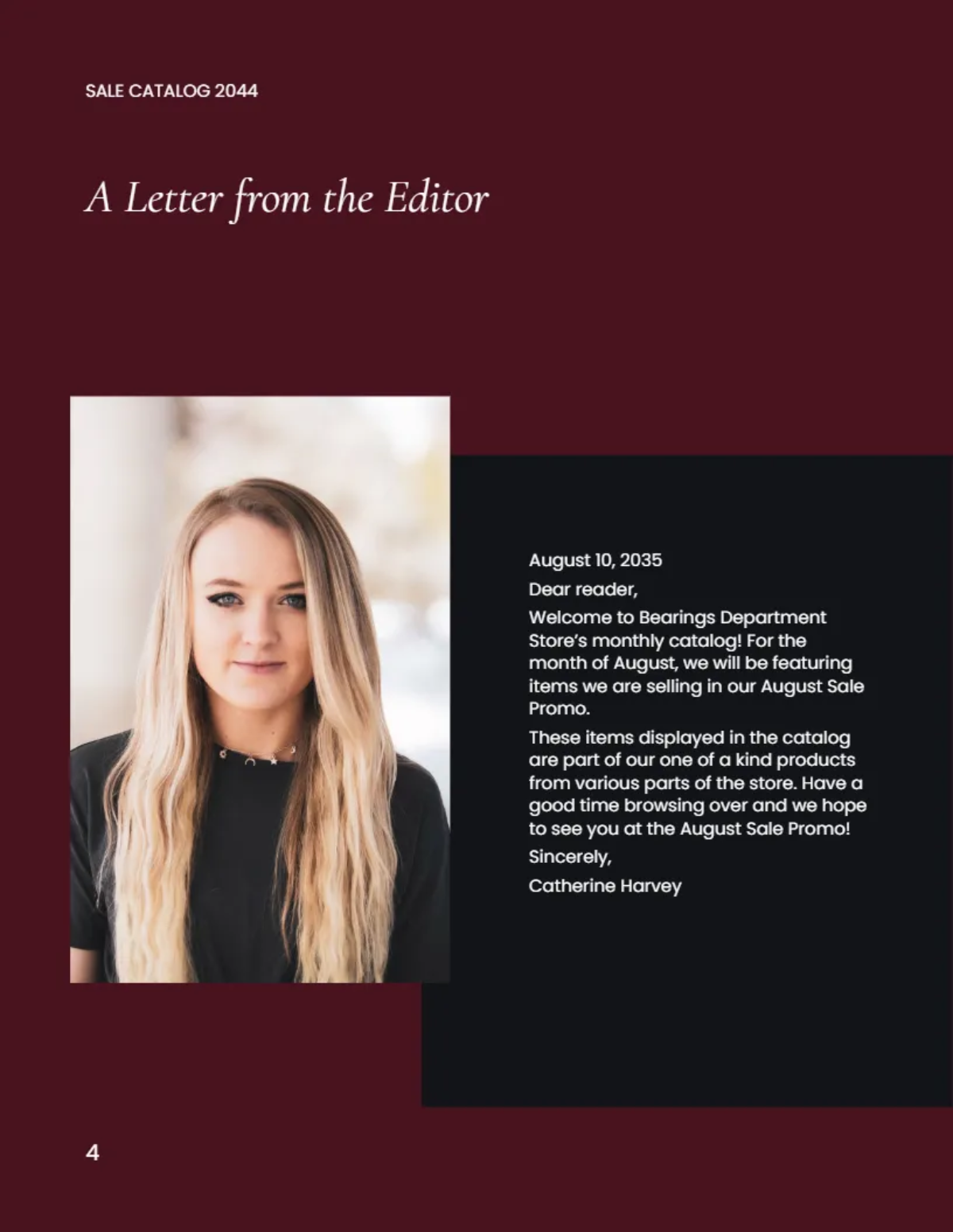 Free Simple Sale Catalog Template to Edit Online