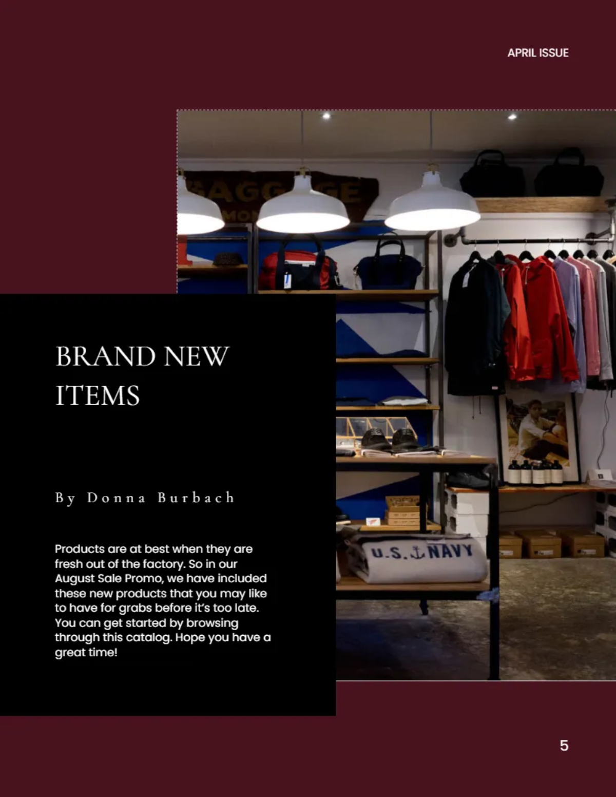 Free Simple Sale Catalog Template to Edit Online