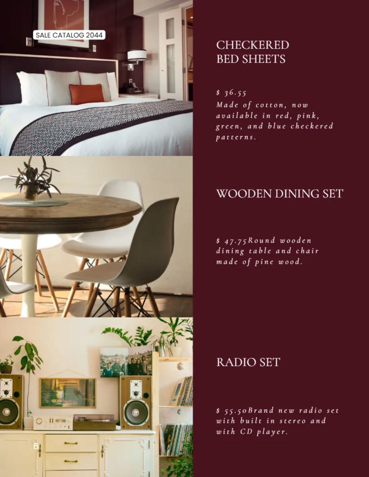 Free Simple Sale Catalog Template to Edit Online