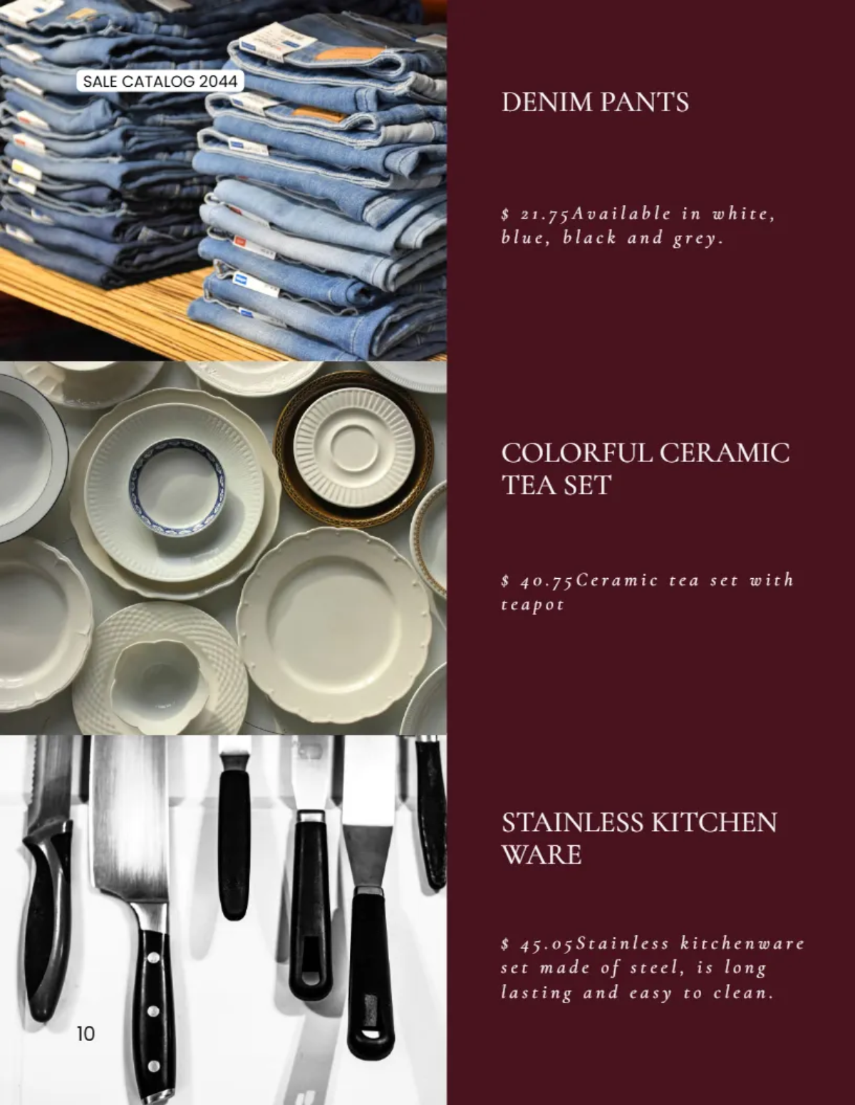 Free Simple Sale Catalog Template to Edit Online