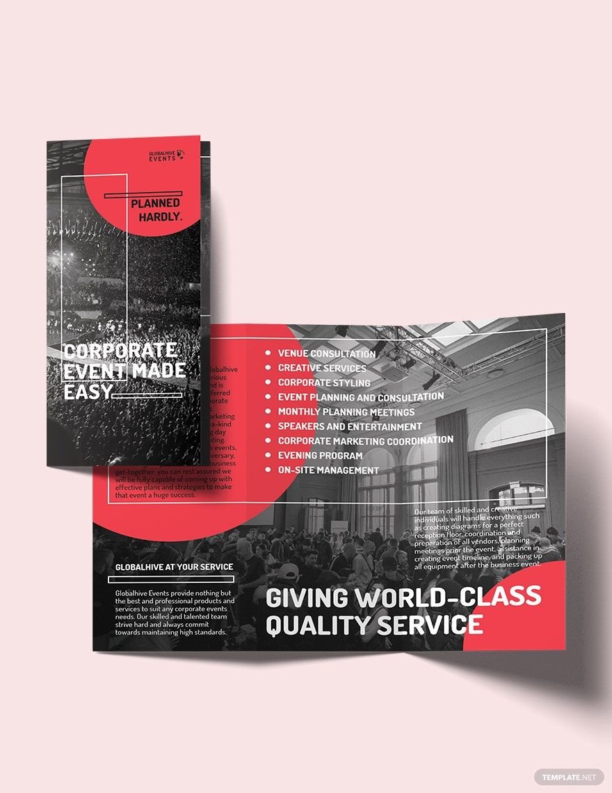 Simple Corporate Event Tri-fold Brochure Template