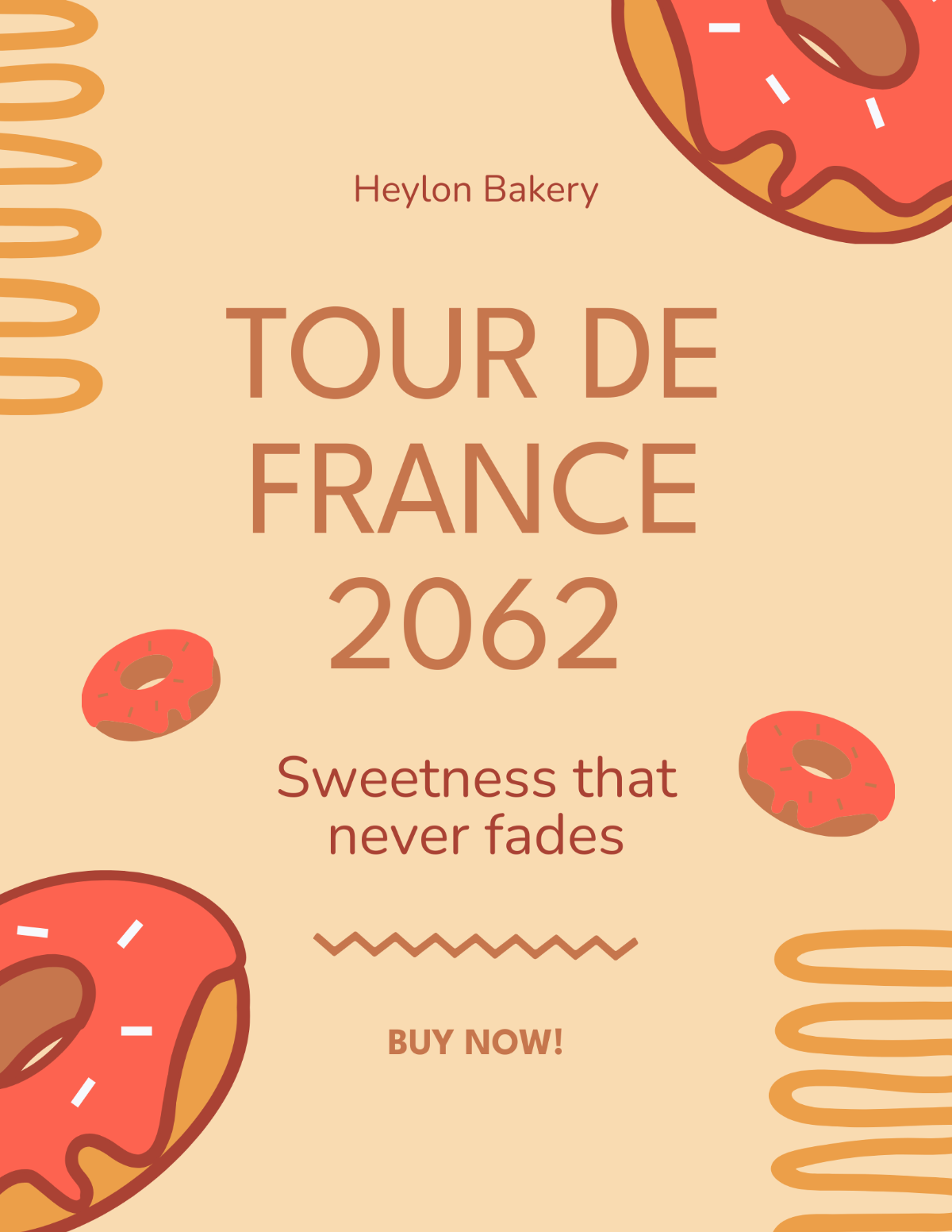 Vintage Tour De France Flyer Template