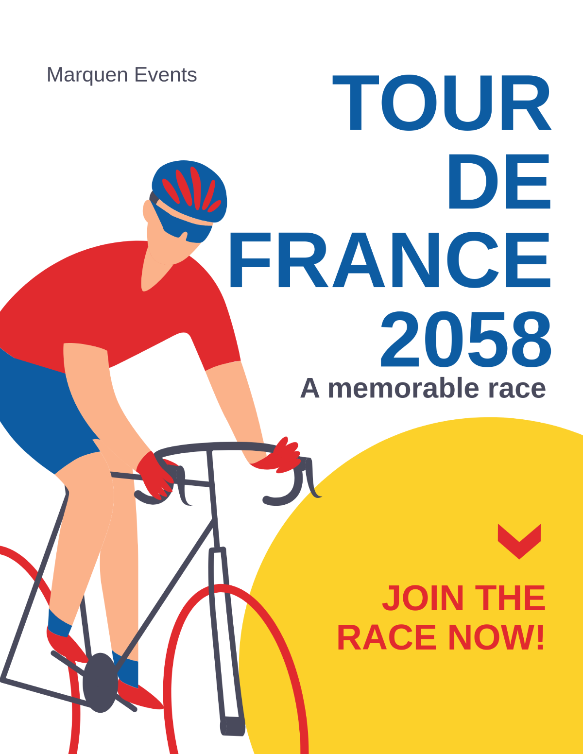 Classic Tour De France Flyer Template - Edit Online & Download