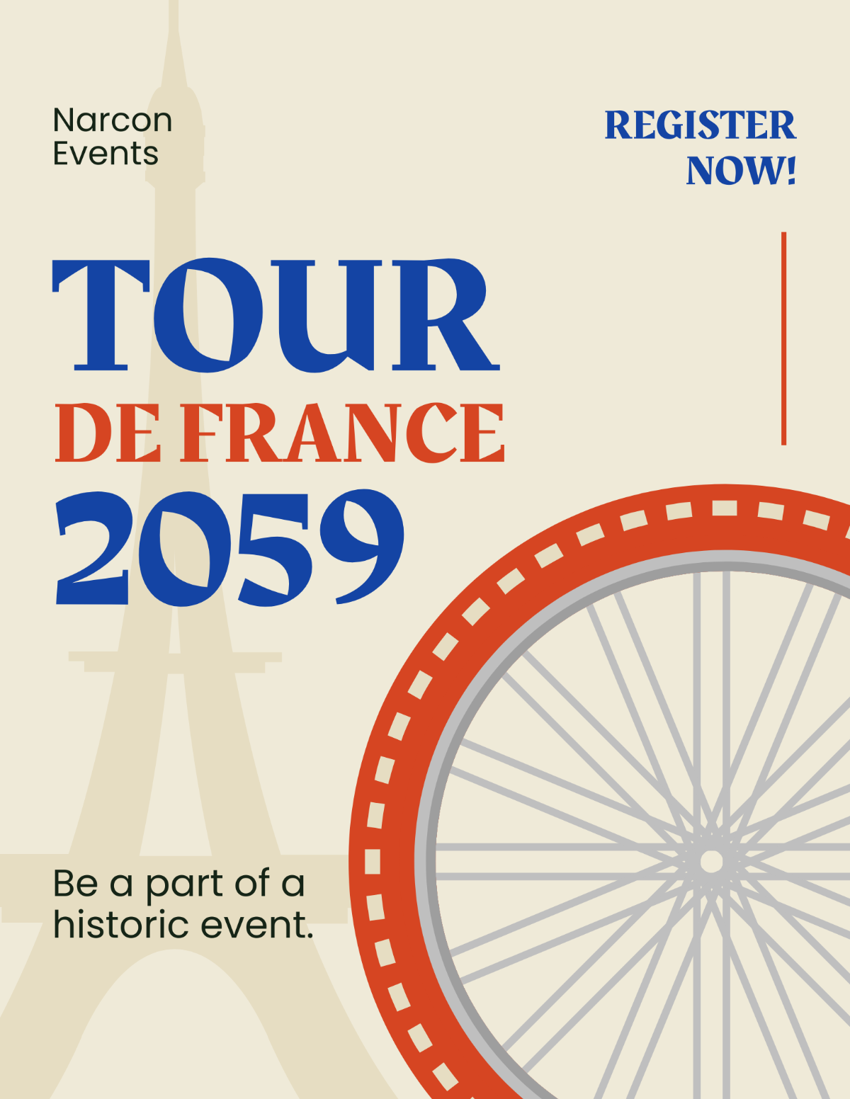 Free Tour De France Advertising Flyer Template
