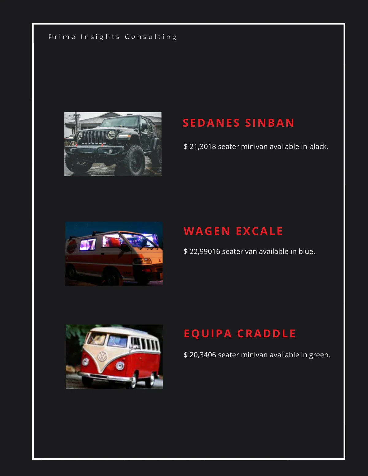 Free Automobiles Auction Catalog Template to Edit Online