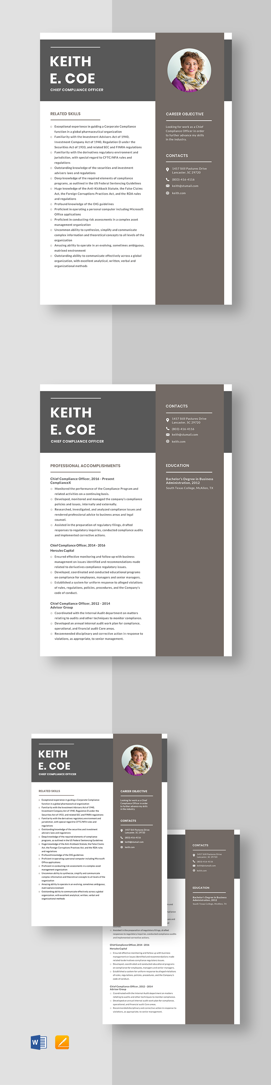 chief-medical-officer-resume-template-word-apple-pages-template