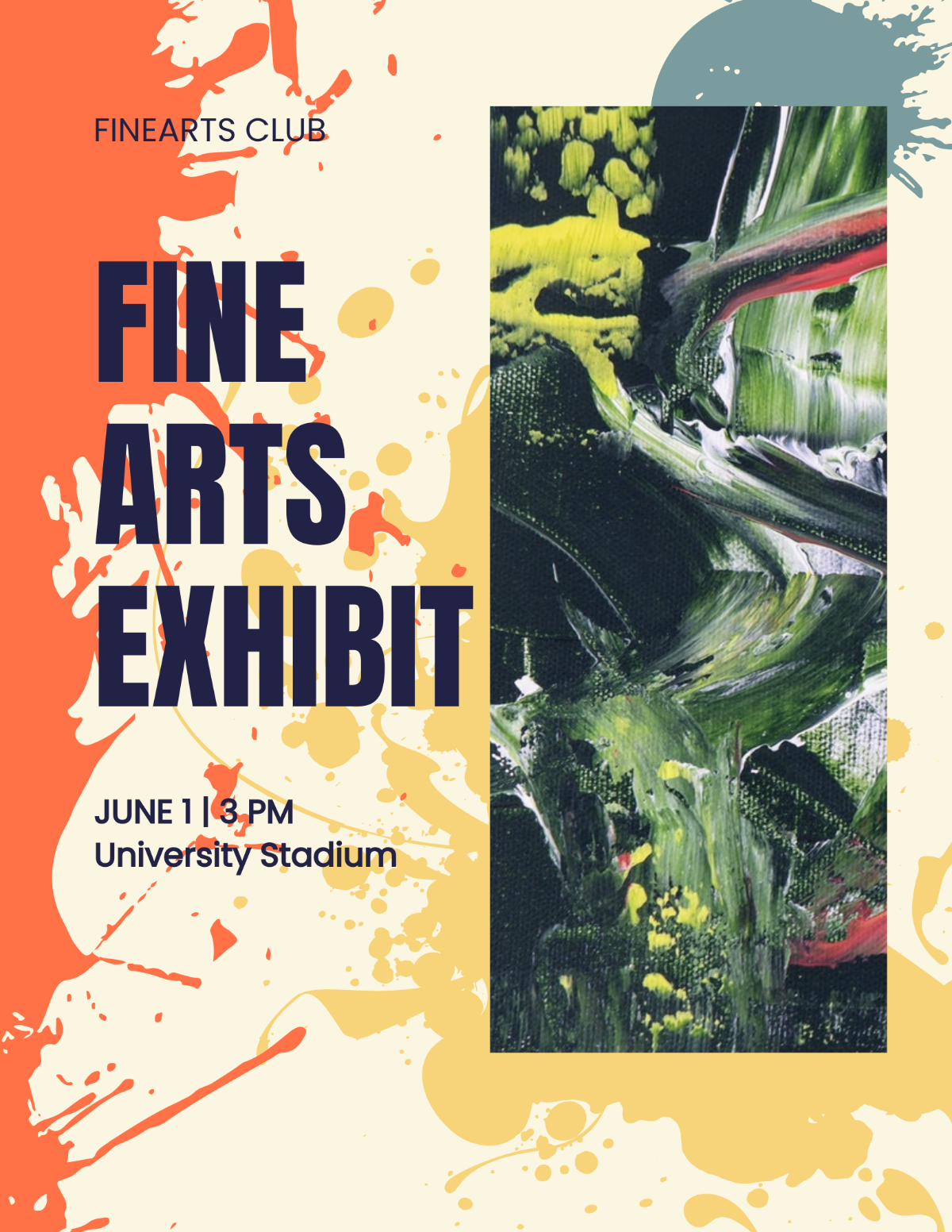 Free Fine Art Exhibition Flyer Template