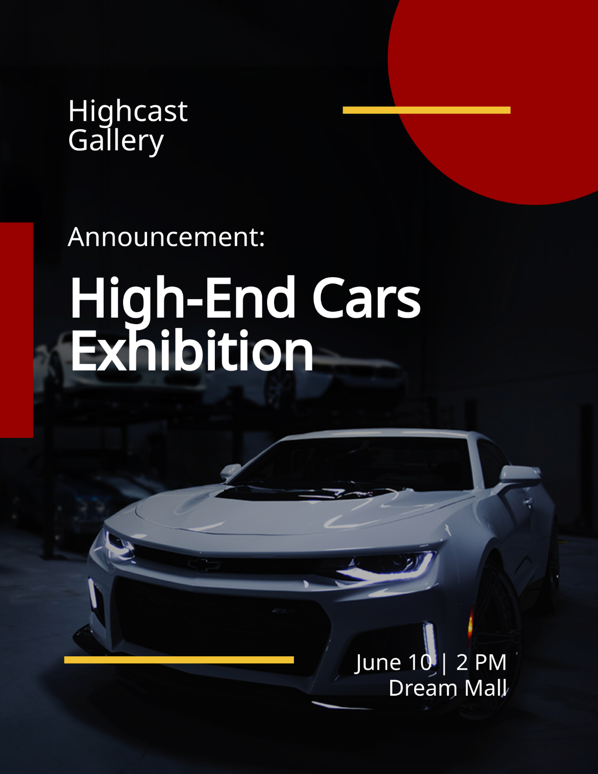 Free Exhibition Announcement Flyer Template