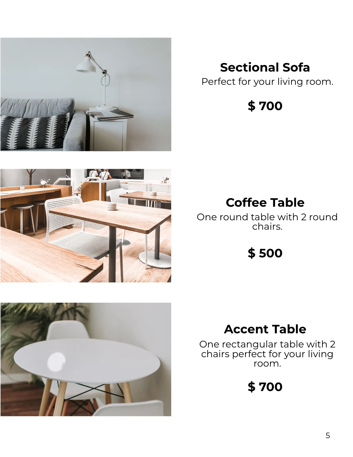 Free Furniture Sales Catalog Template to Edit Online