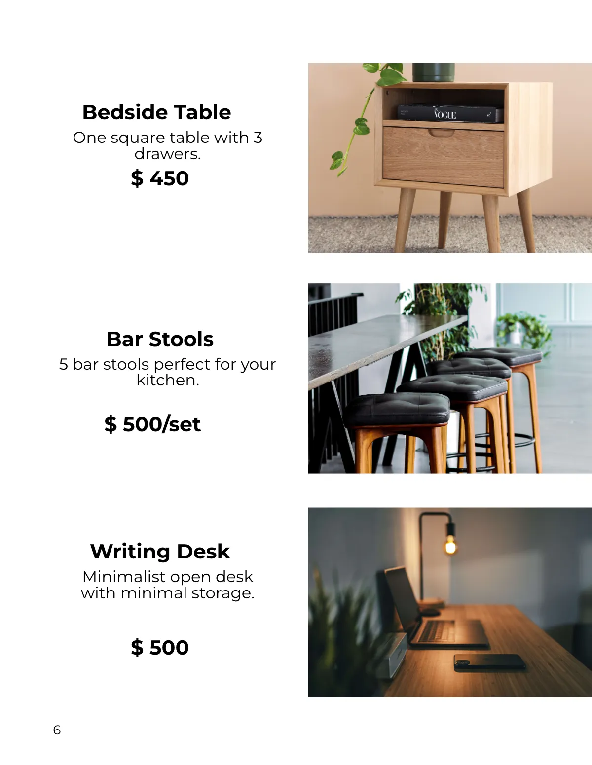 Free Furniture Sales Catalog Template to Edit Online