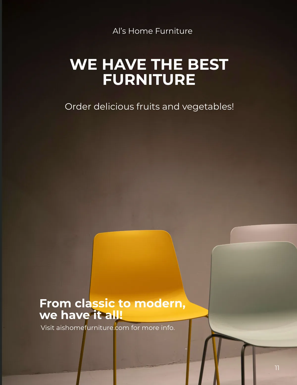 Free Furniture Sales Catalog Template to Edit Online