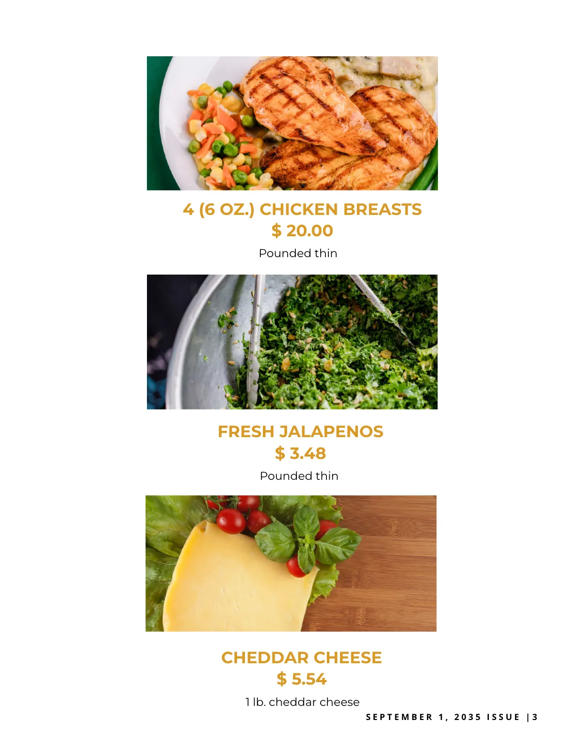 Free Food Recipe Catalog Template to Edit Online