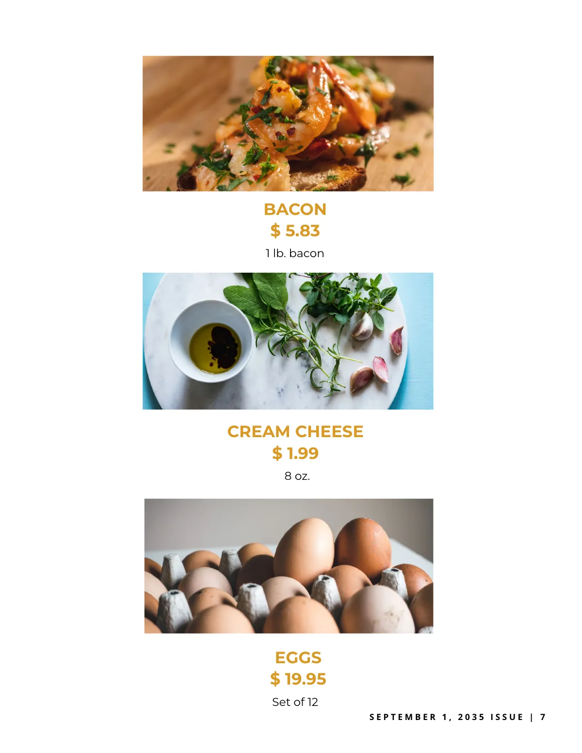 Free Food Recipe Catalog Template to Edit Online
