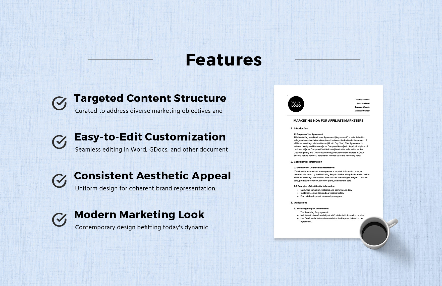  Marketing NDA for Affiliate Marketers Template
