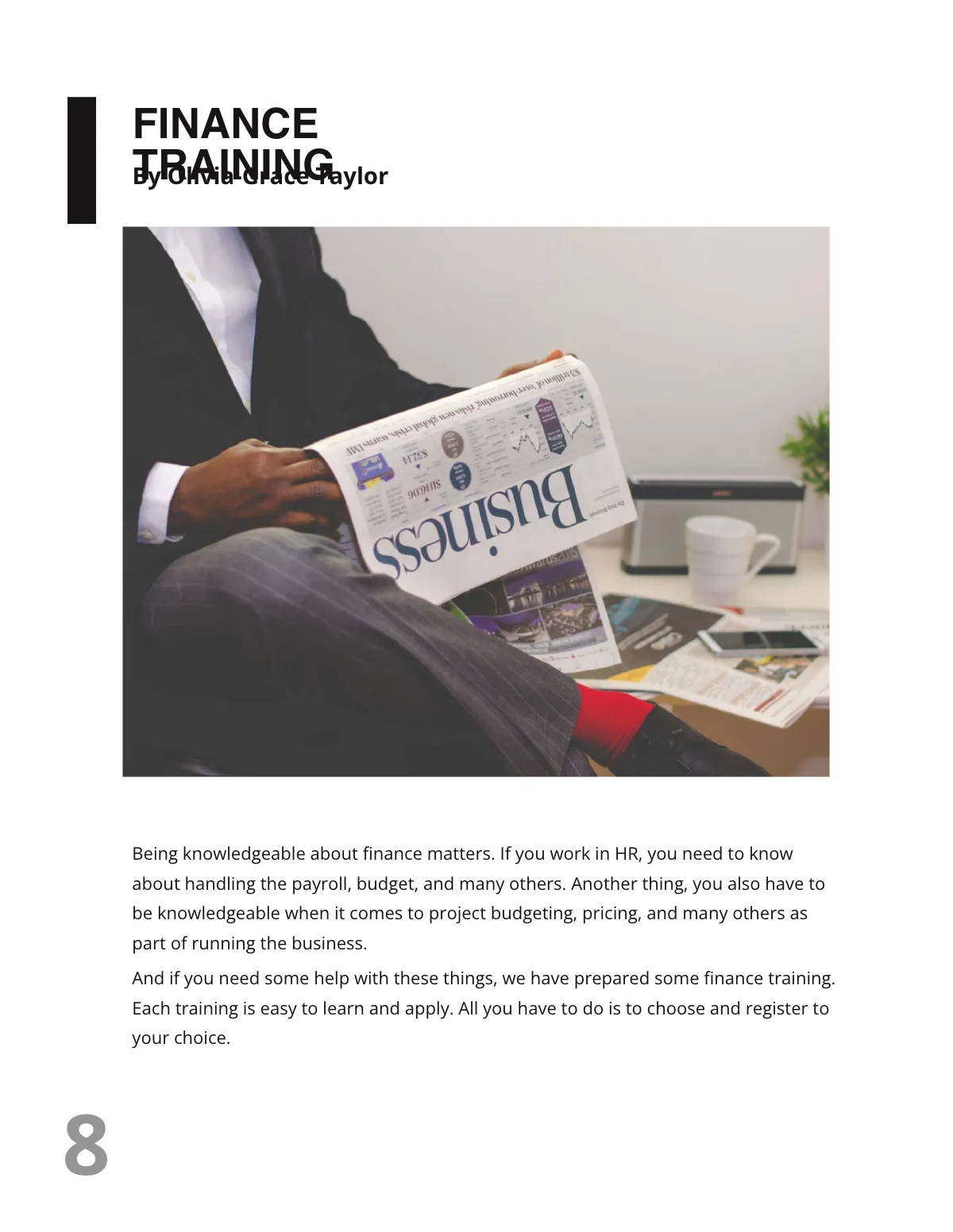 Free Simple Training Catalog Template to Edit Online