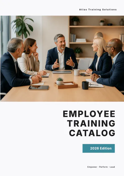 Free Simple Training Catalog Template to Edit Online