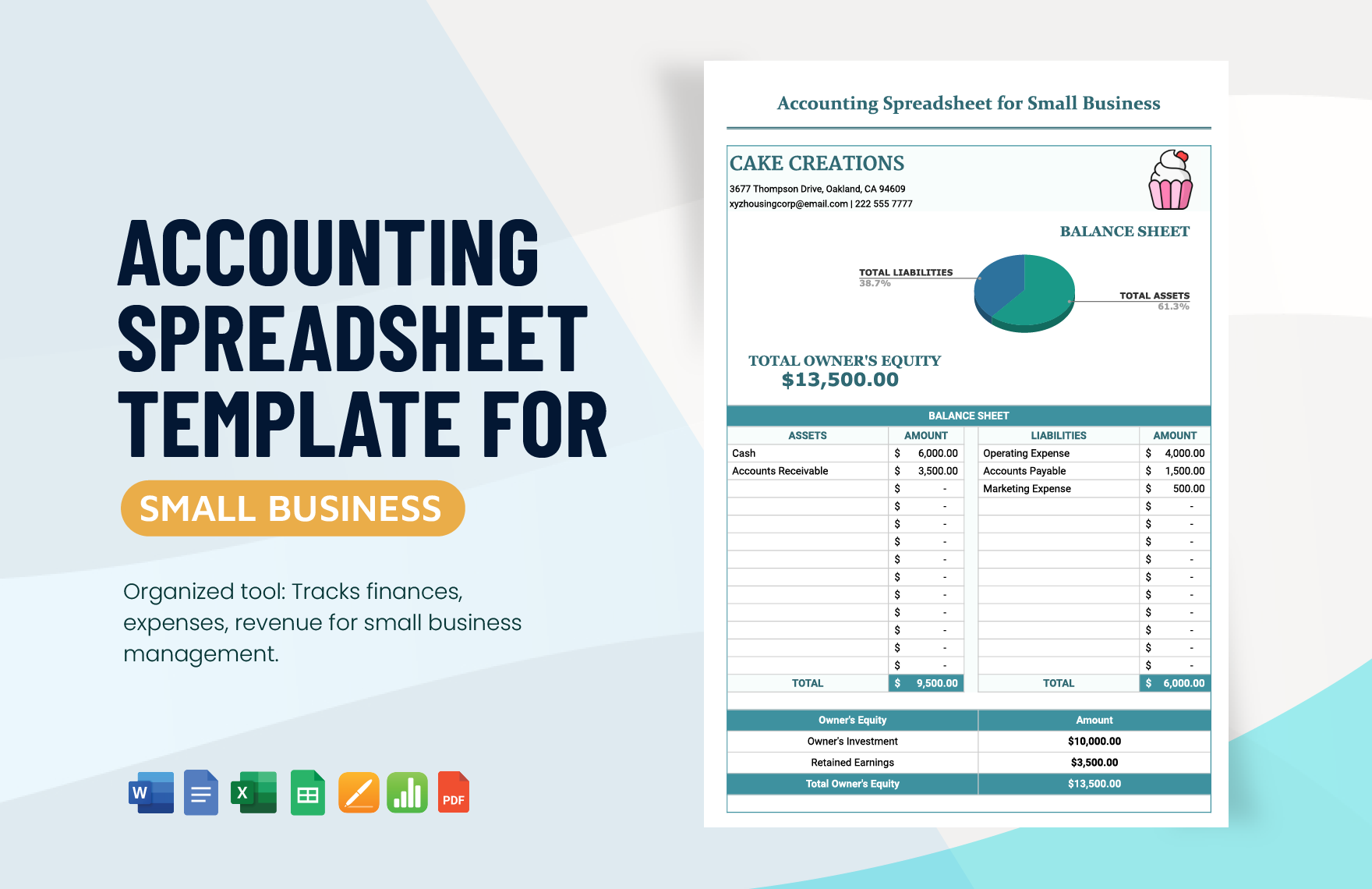 Accounting Spreadsheet Template For Small Business in Google Docs, Word, Apple Numbers, Pages, PDF, Excel, Google Sheets - Download | Template.net