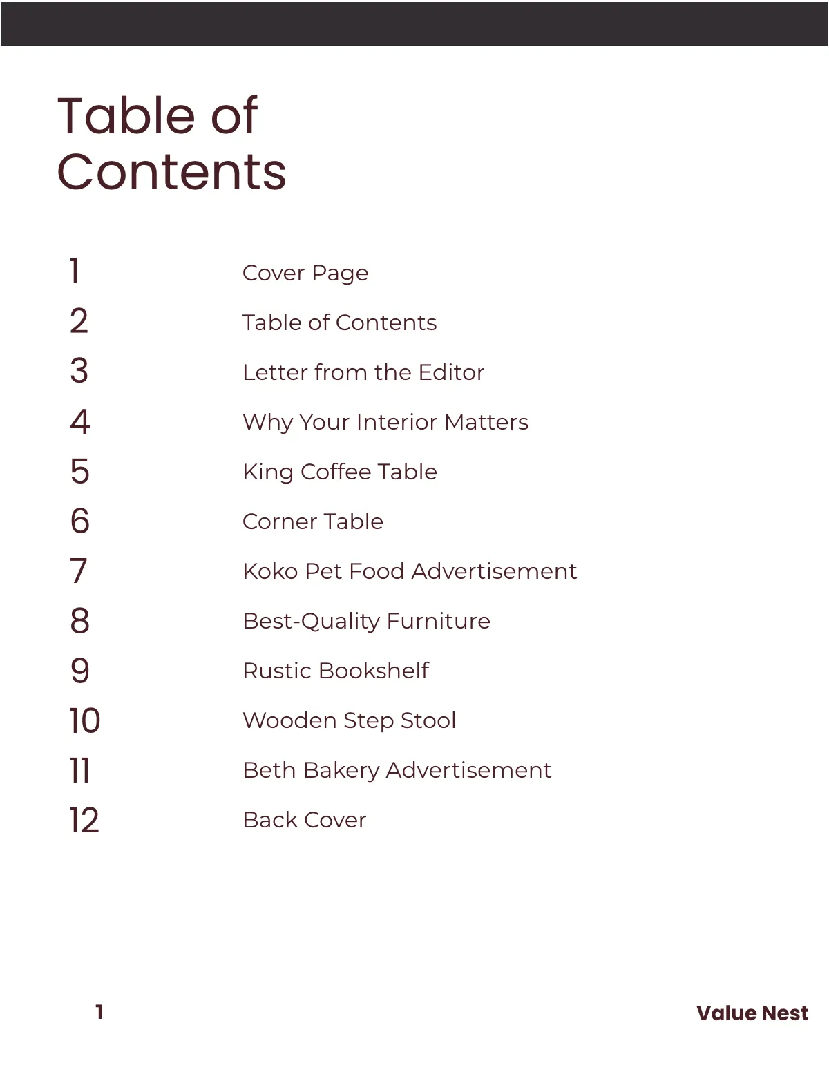 Free Square Interior Catalogue Template to Edit Online