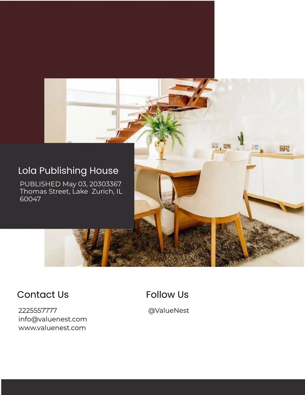 Free Square Interior Catalogue Template to Edit Online