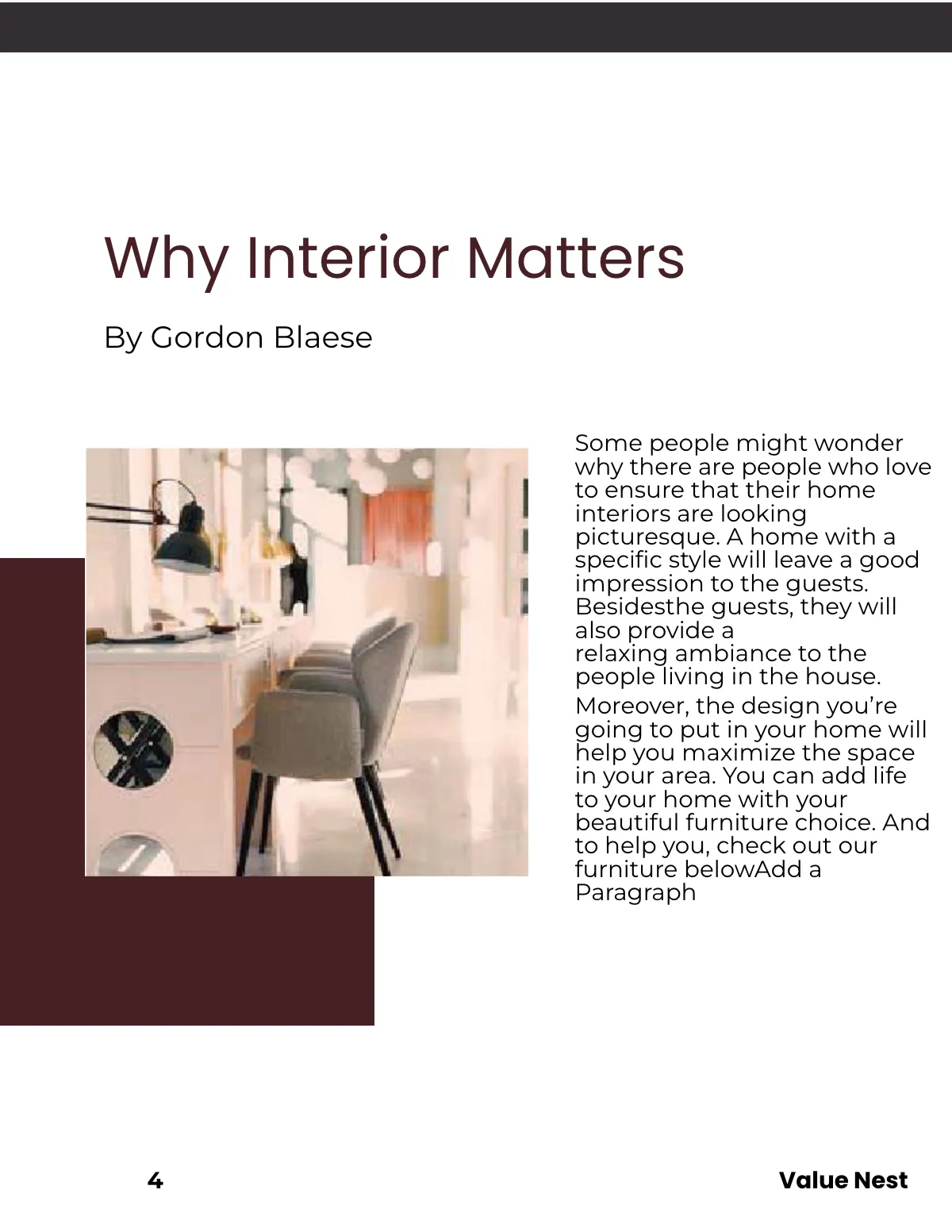 Free Square Interior Catalogue Template to Edit Online