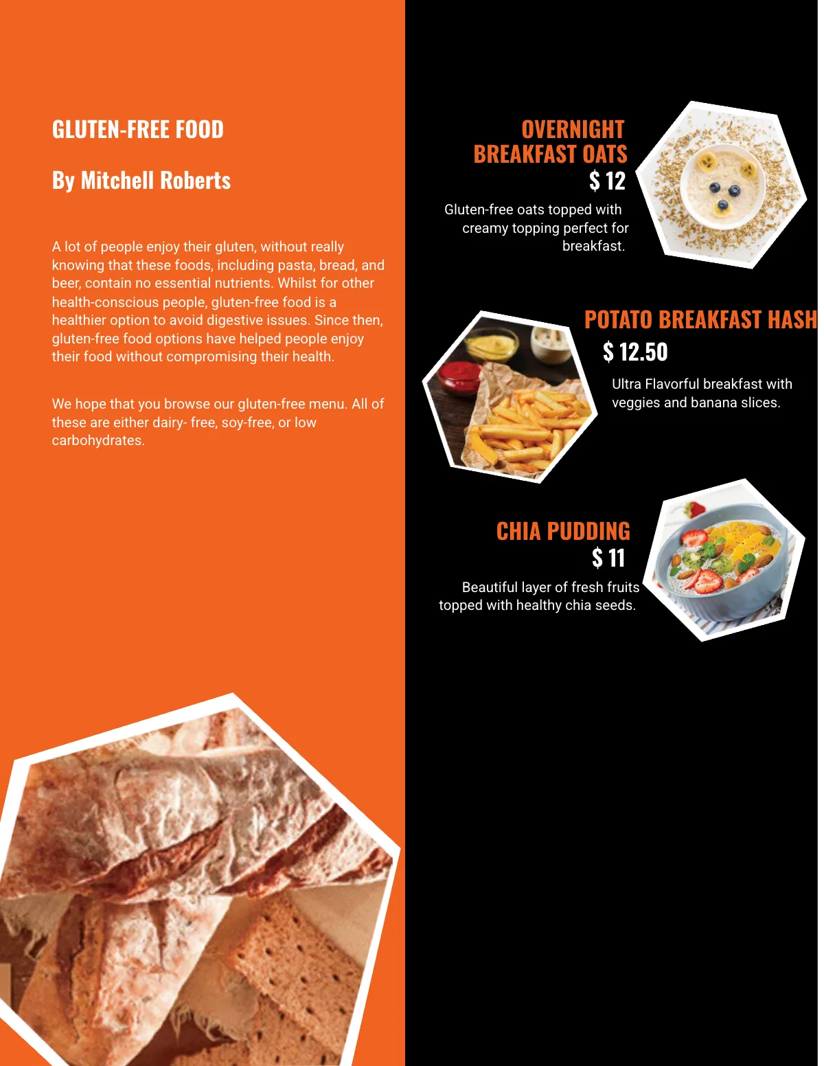 Free Food Menu Catalog Template to Edit Online