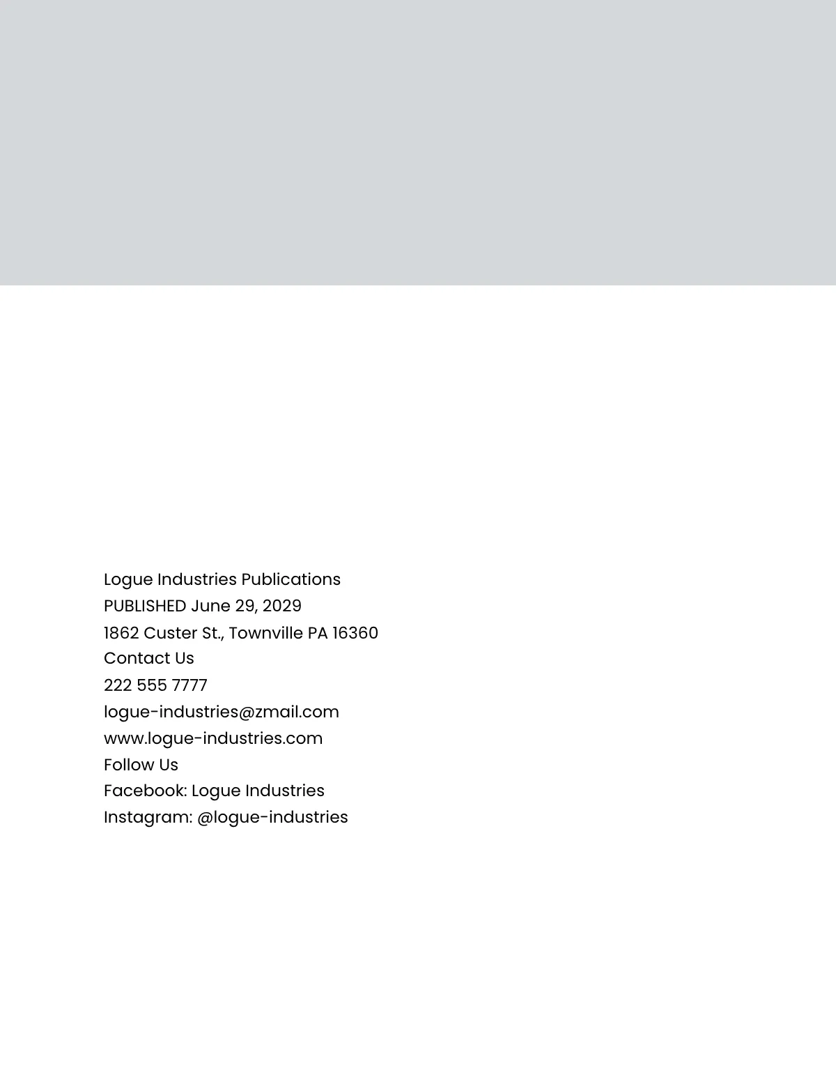 Free Minimalist Corporate Catalog Template to Edit Online