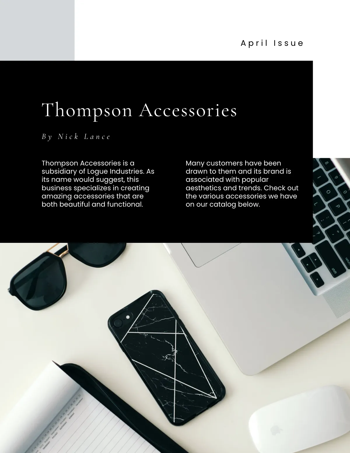 Free Minimalist Corporate Catalog Template to Edit Online