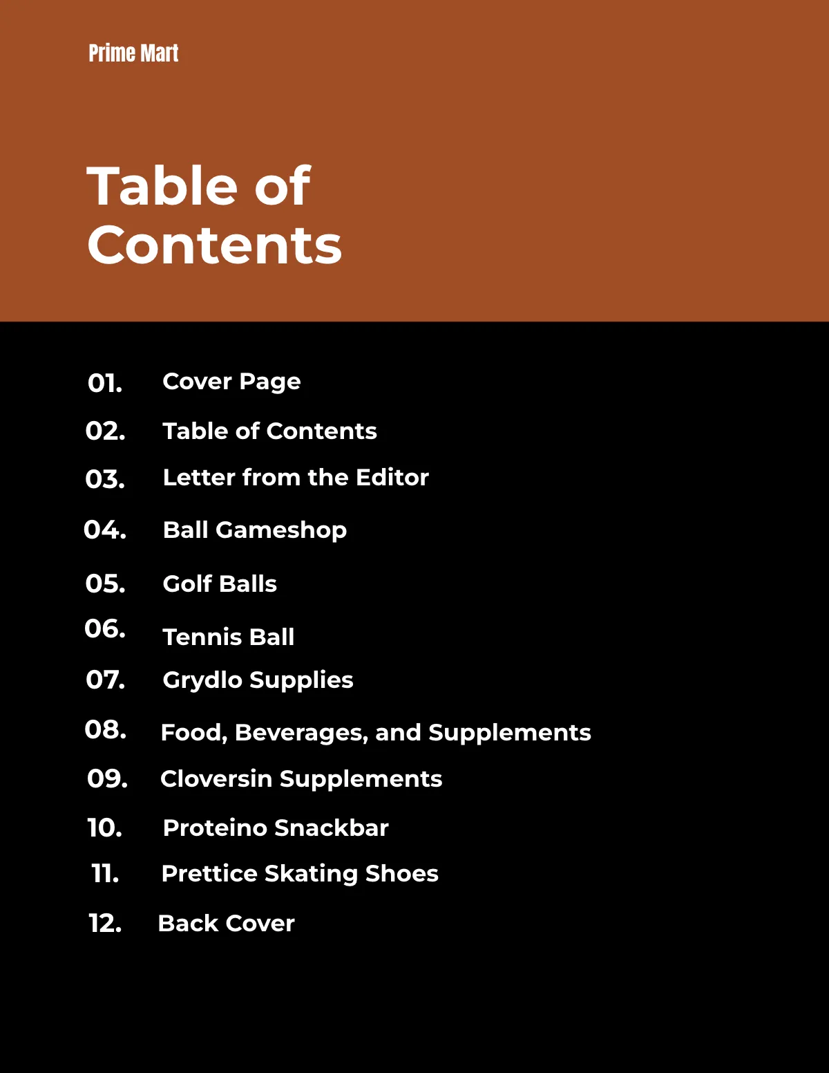 Free Sports Product Catalog Template to Edit Online