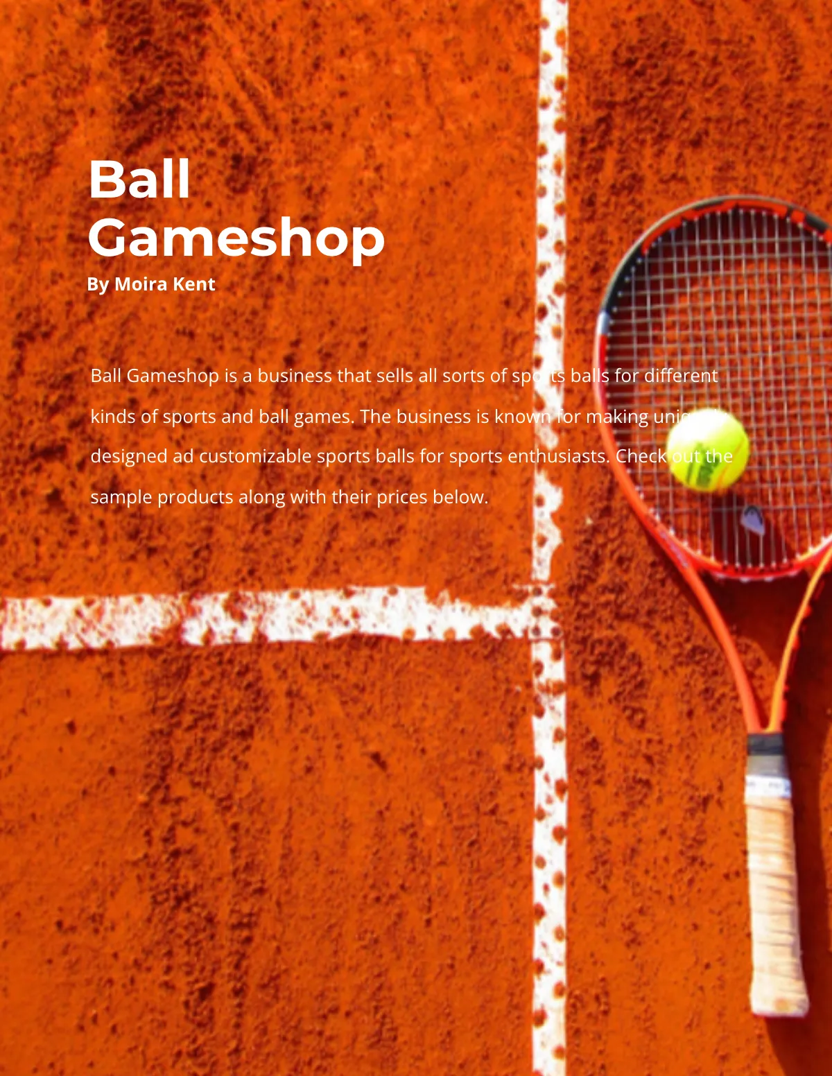 Free Sports Product Catalog Template to Edit Online