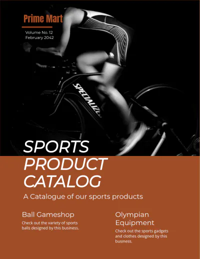 Free Sports Product Catalog Template to Edit Online