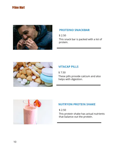 Free Sports Product Catalog Template to Edit Online